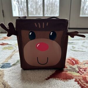 Thirty-One Littles Carry All Caddy Reindeer Pal Rudolph Red Nose Gift Bag Square